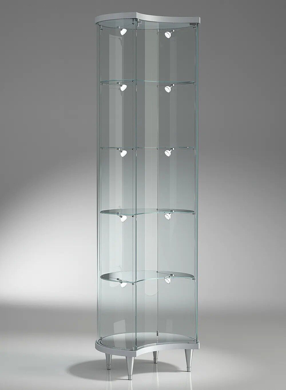 vitrine demi-lune - 203mlva-gris clair