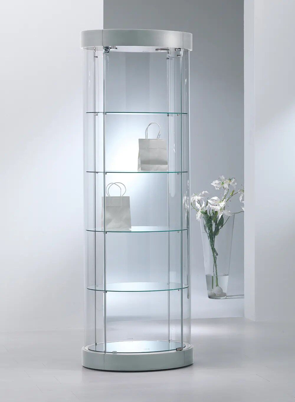 vitrine ovale - 209opva-gris-clair