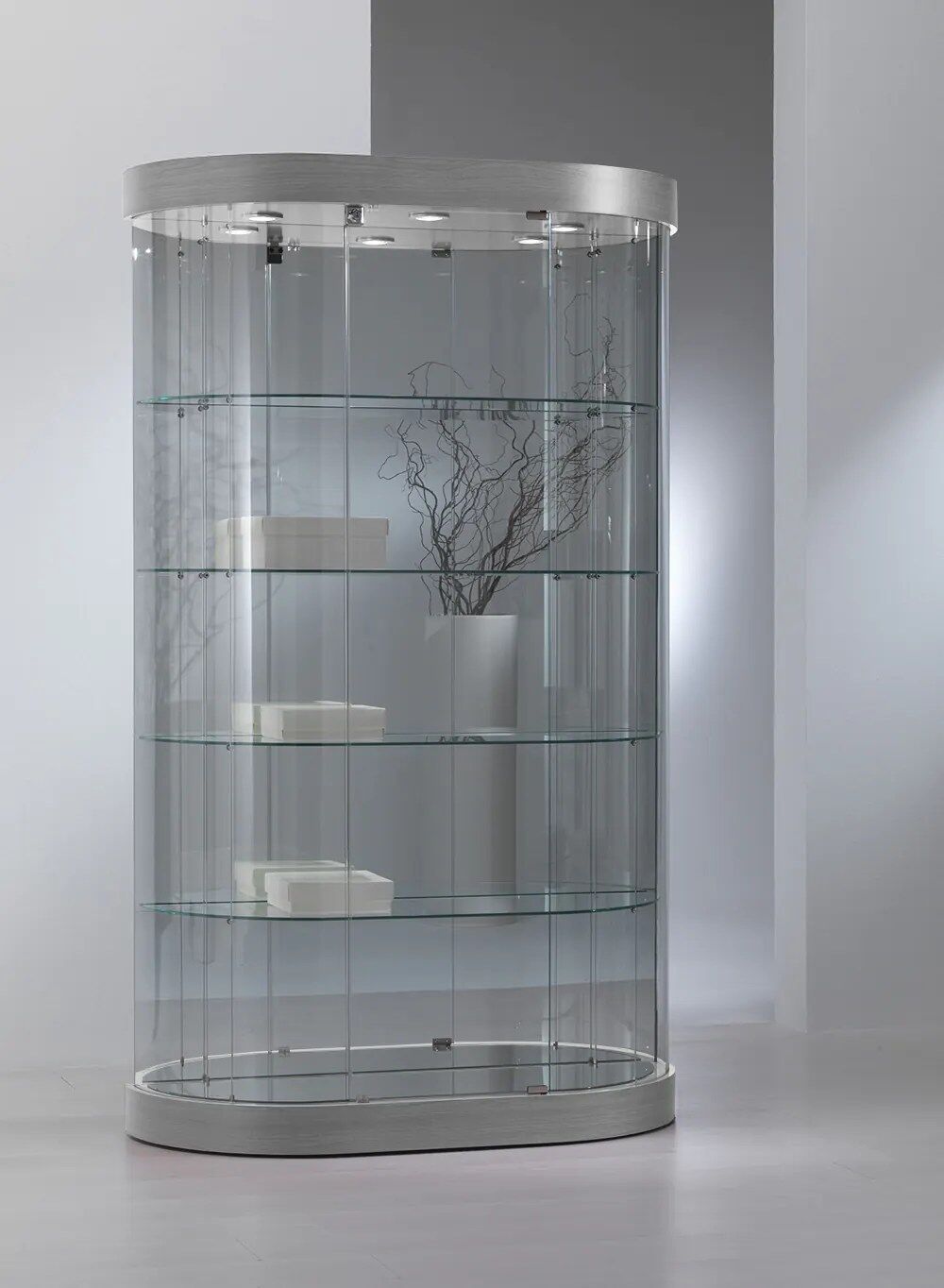vitrine ovale - 209mva-gris-clair