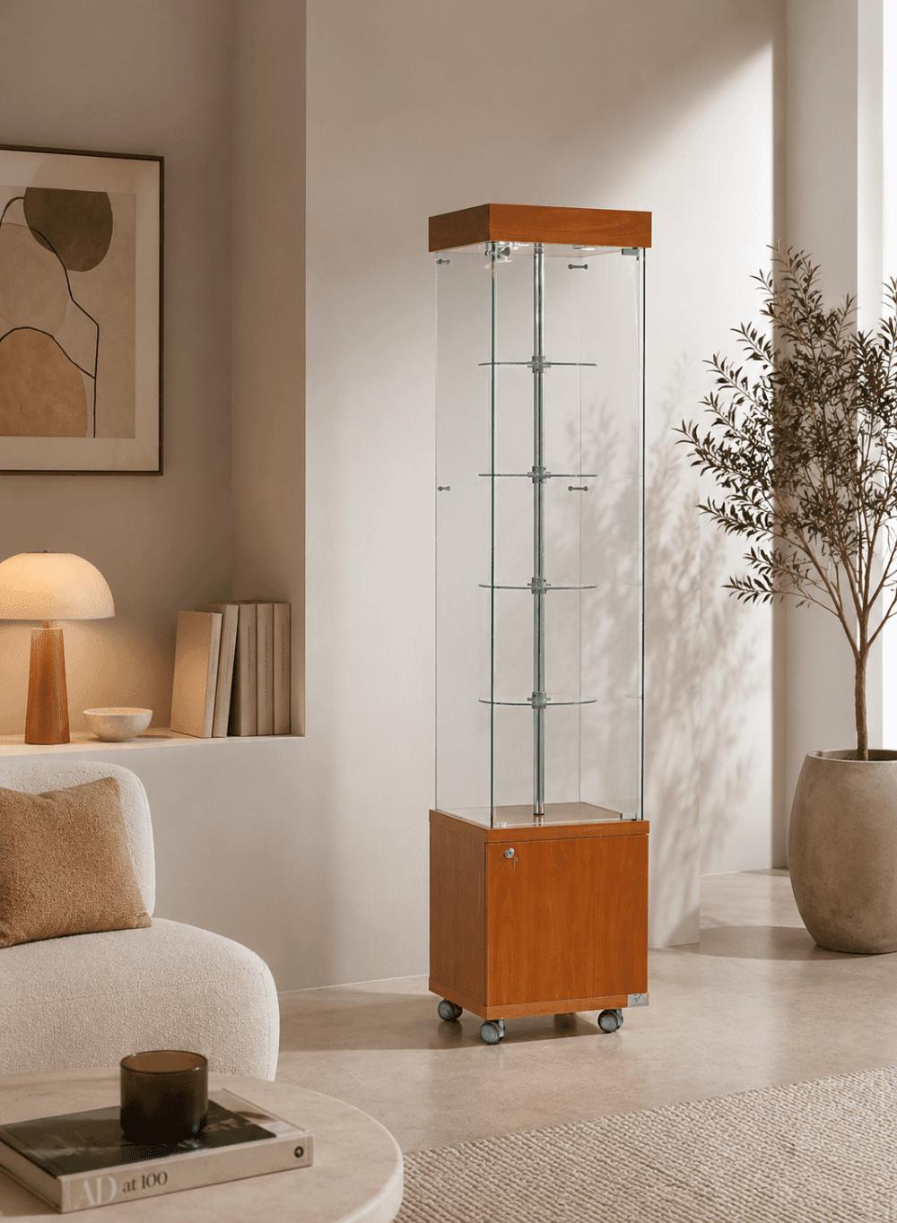 Vitrine tournante avec rangement 4/18GMVA – Image 2