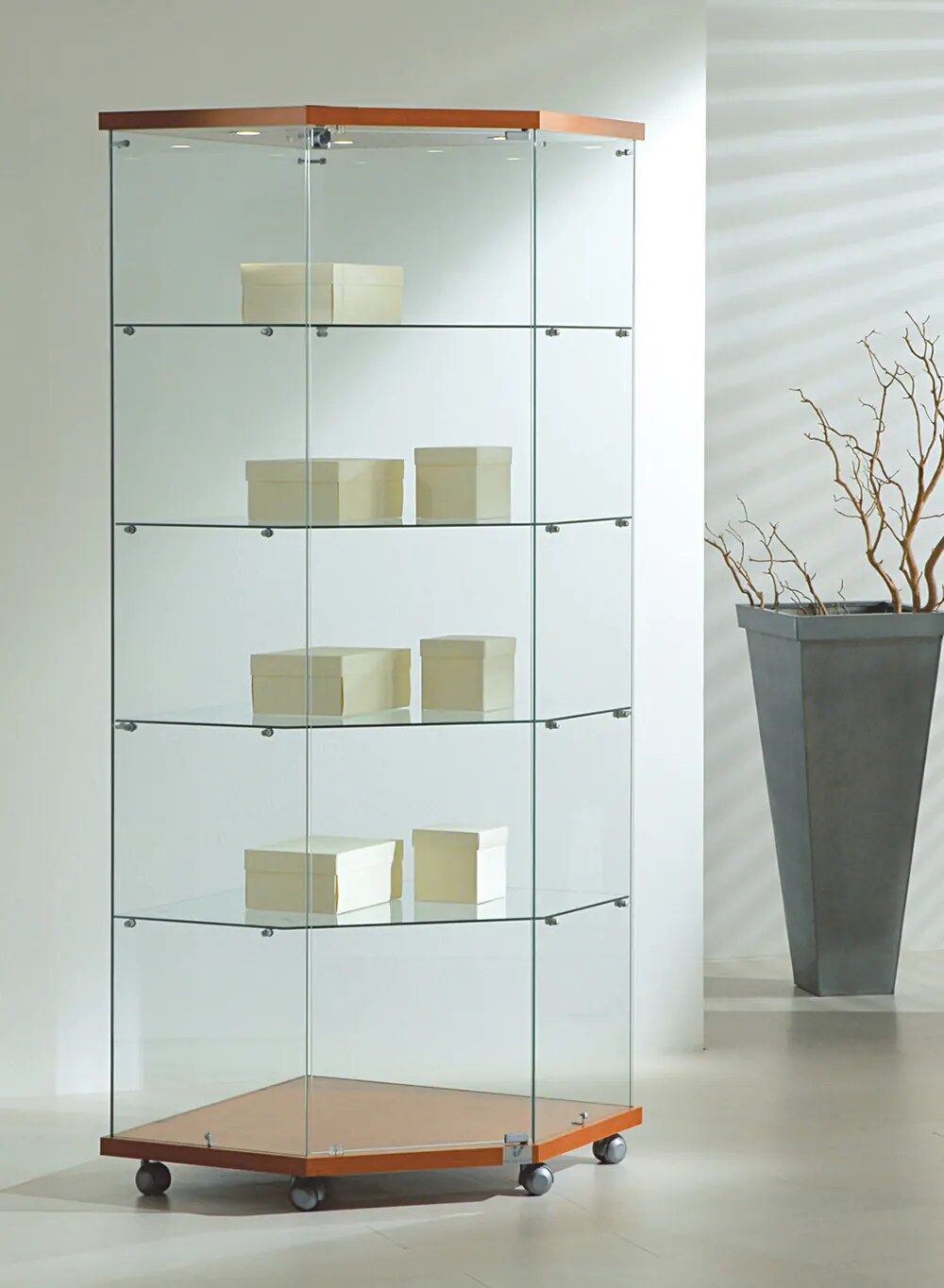 vitrine d'angle - 7-18lva-cherry