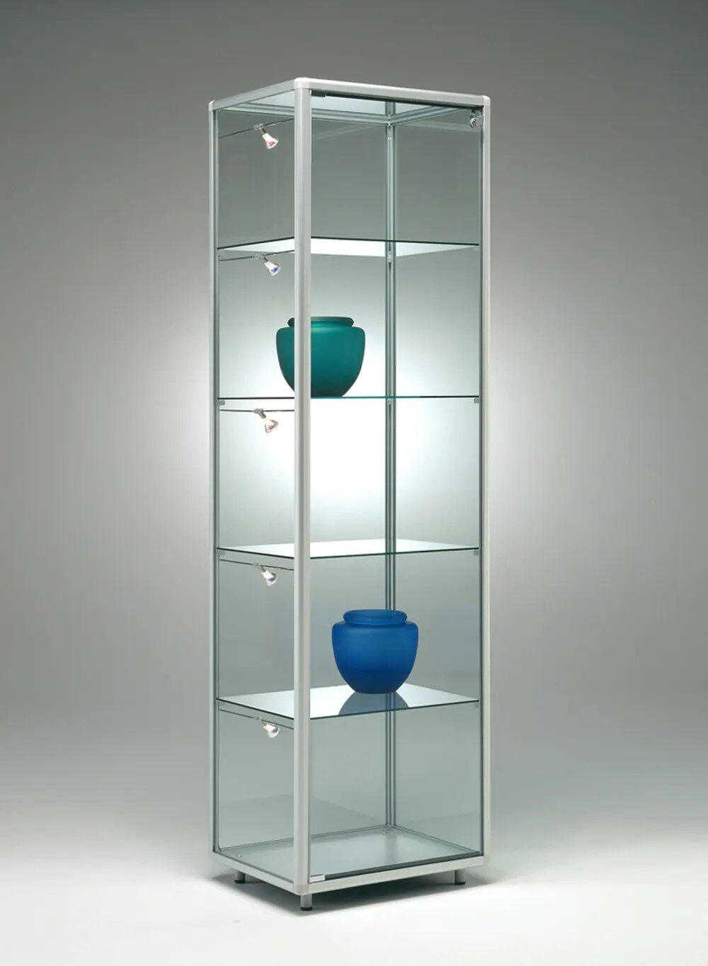 vitrine colonne - av5141va-silver-silver