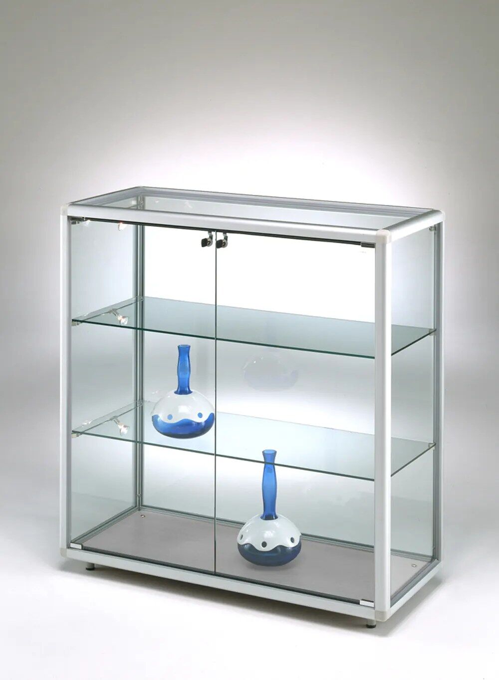vitrine basse en verre - av930va_silver-silver
