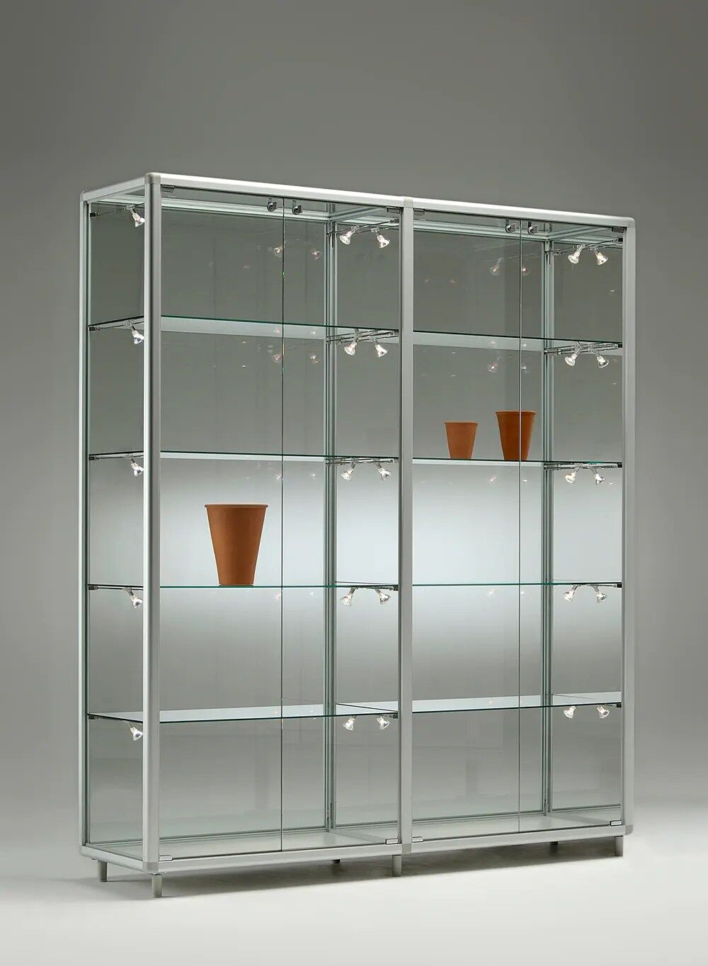 vitrine armoire - bv15542va-silver-silver