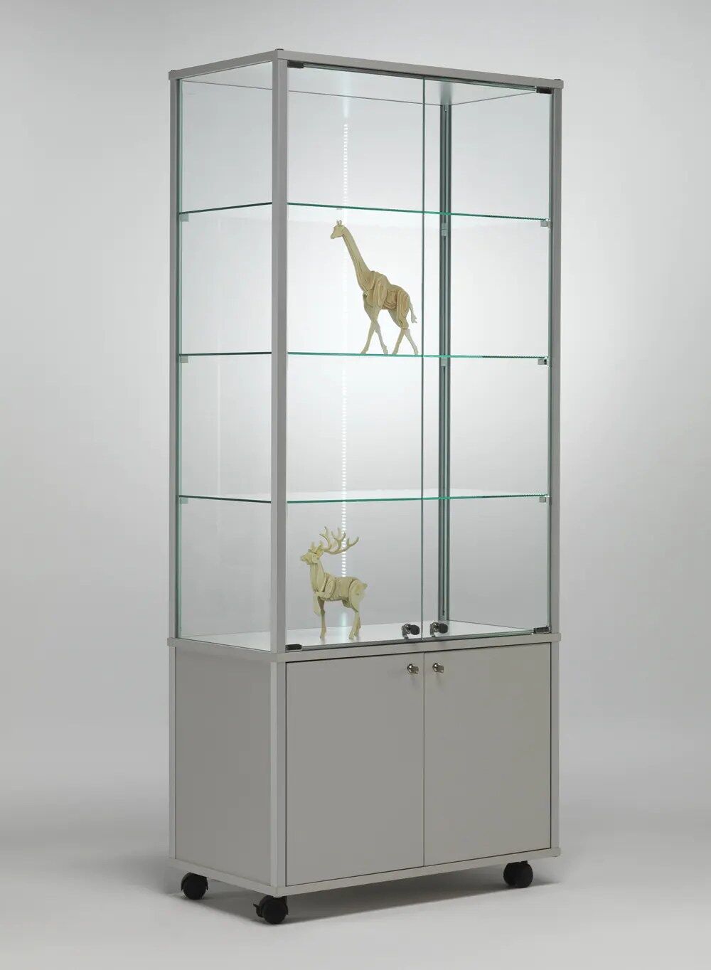 vitrine en verre - im7842va-silver-silver