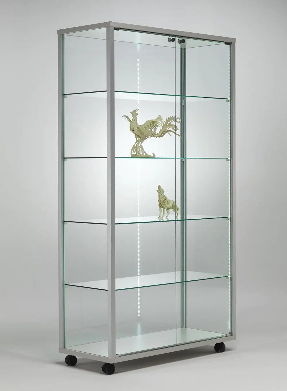 vitrine armoire - lia10053va-silver-silver