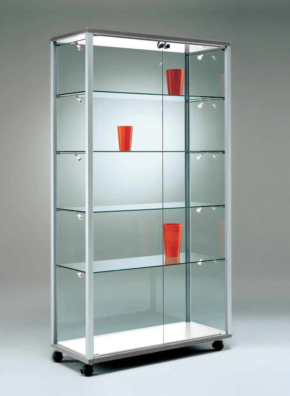 vitrine d'exposition - qv9943va-silver-silver