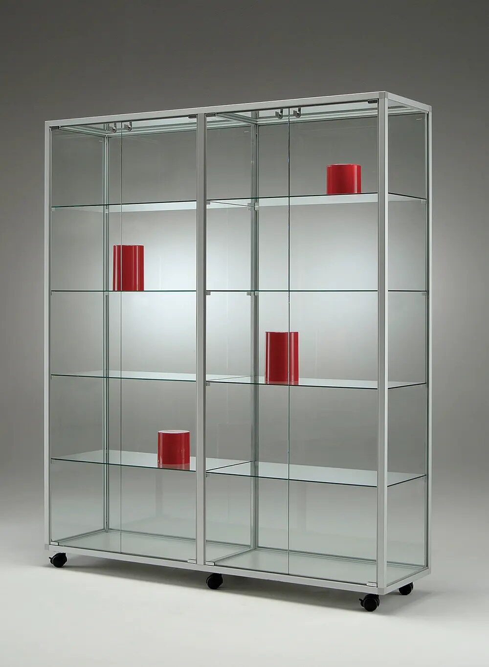 vitrine armoire - c155-42va-silver-silver
