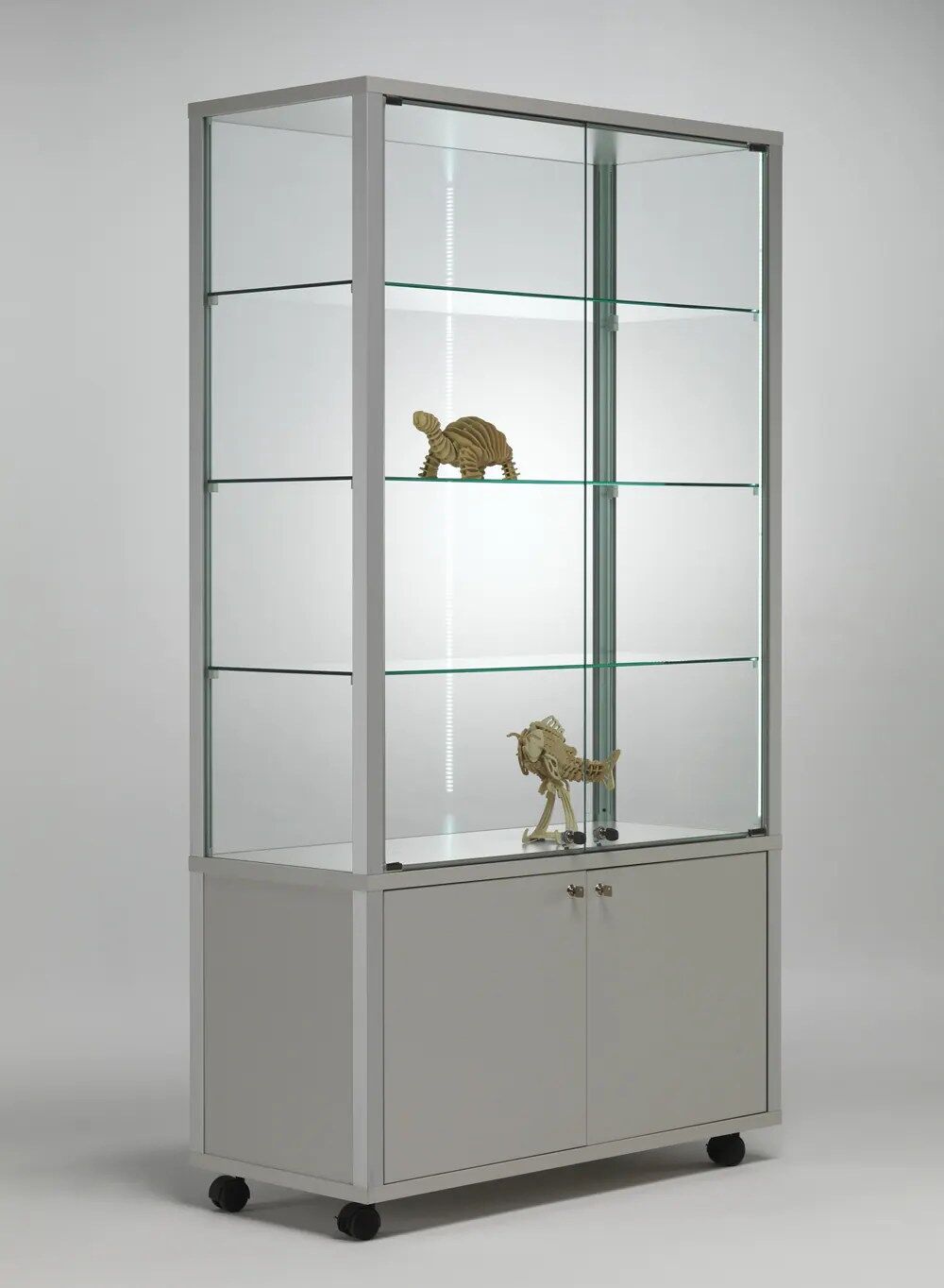 vitrine armoire - liam8053va-silver-silver