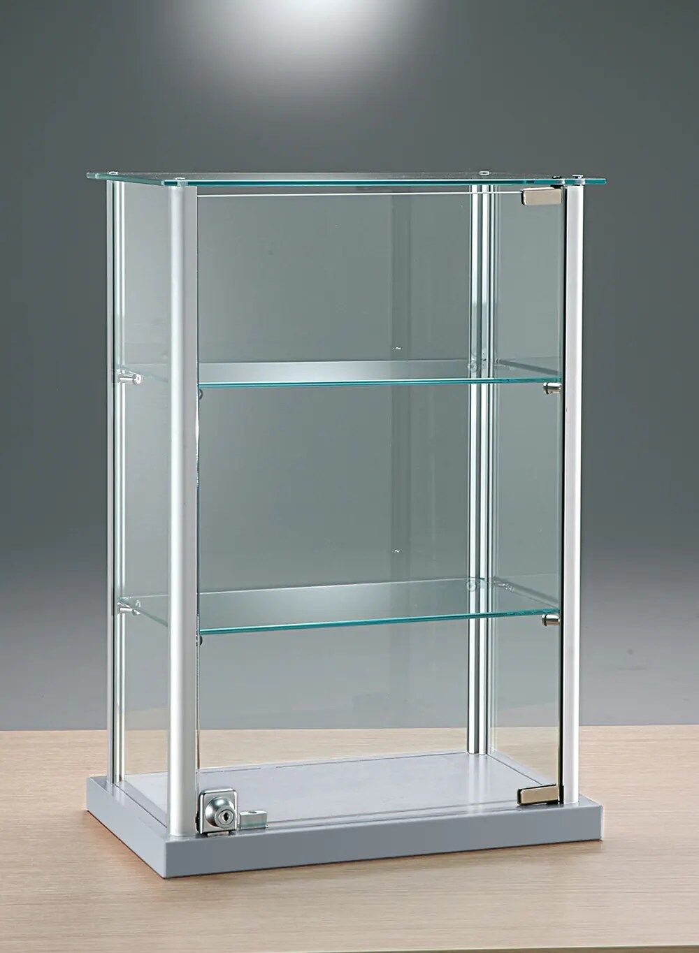 vitrine en verre - 4-6va-gris-clair