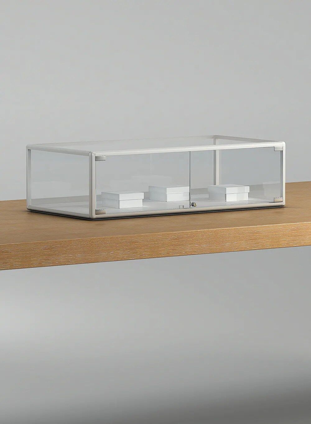 vitrine table - 4-tpva-blanc-poli