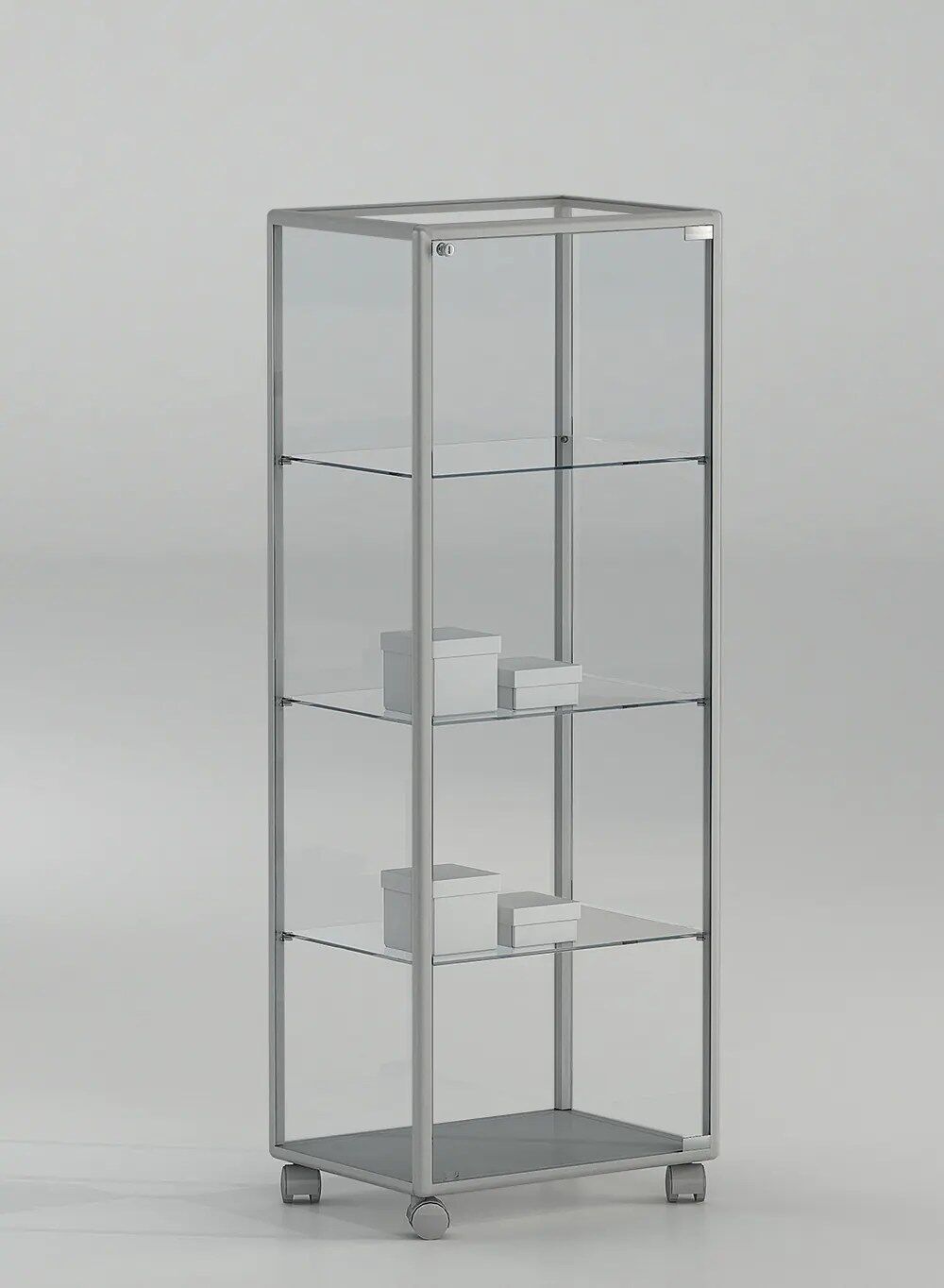 vitrine colonne - 51-14pva-gris-clair