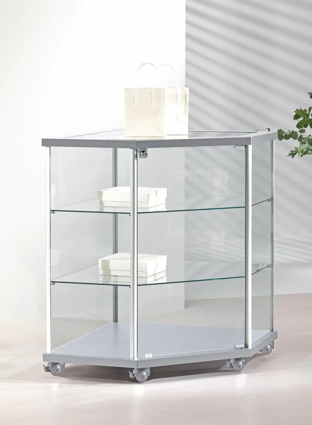vitrine d'angle - 70-bva-gris-clair