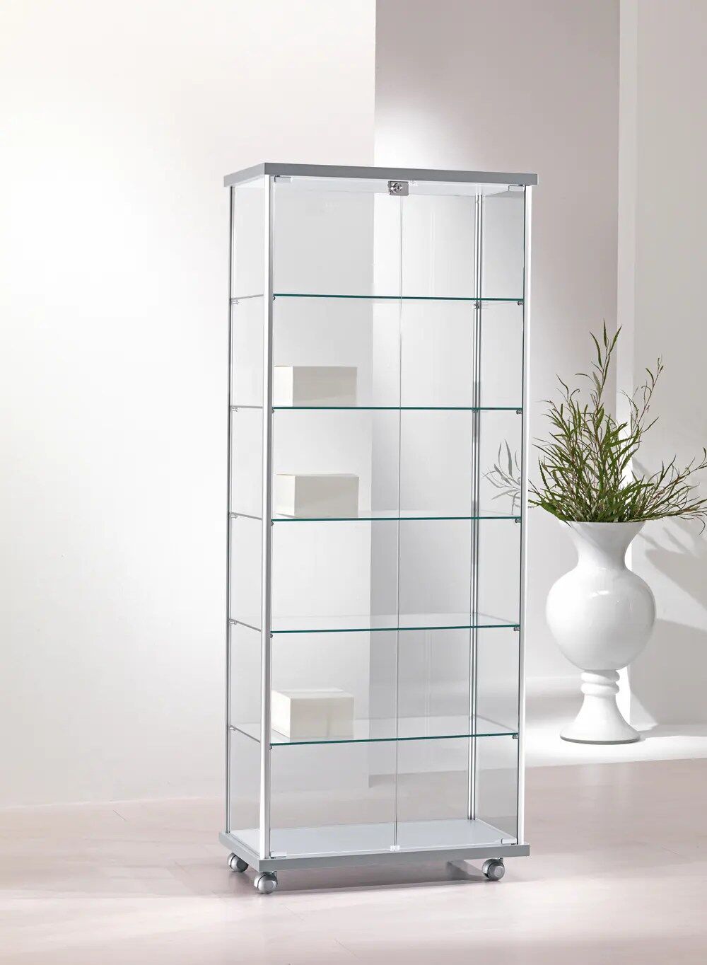 vitrine armoire - 73-ava-gris-clair