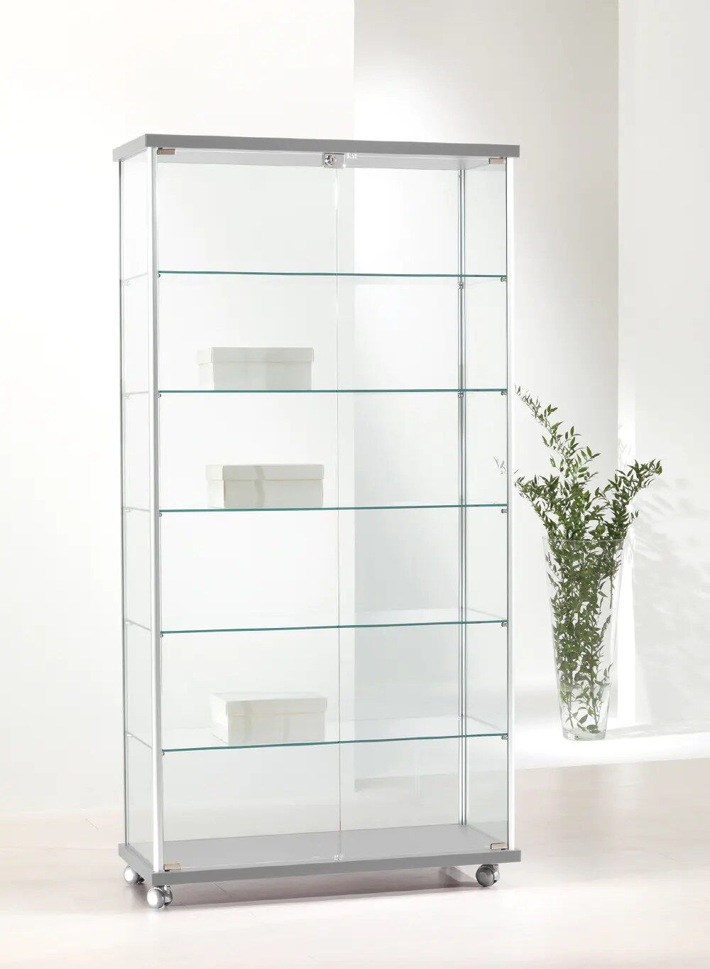 vitrine armoire - 93-ava-gris-clair