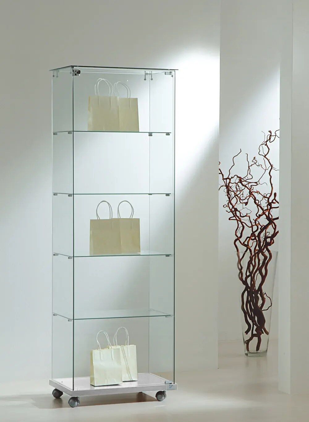 vitrine verre - 6-18eva-blanc