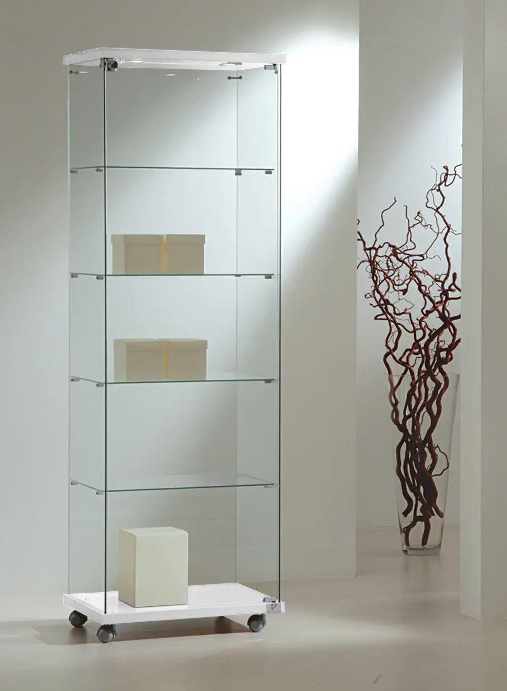 vitrine verre - 6-18leva-blanc